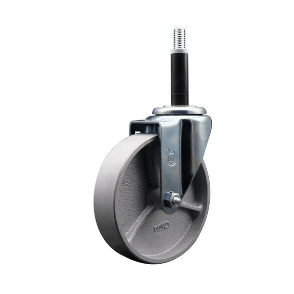 5'' Semi Steel Wheel Swivel 3/4'' Expanding Stem Caster